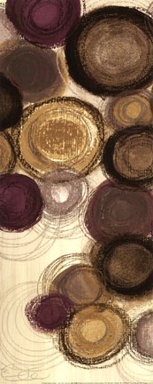 Framed Purple Whimsy Panel I -mini Print