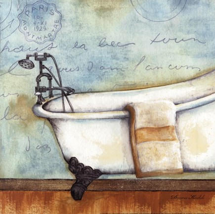 Framed Relax Bath Print