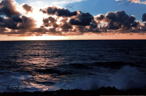Framed Depoe Bay Sunset I Print