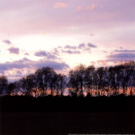 Framed Winter Sunset Square I Print