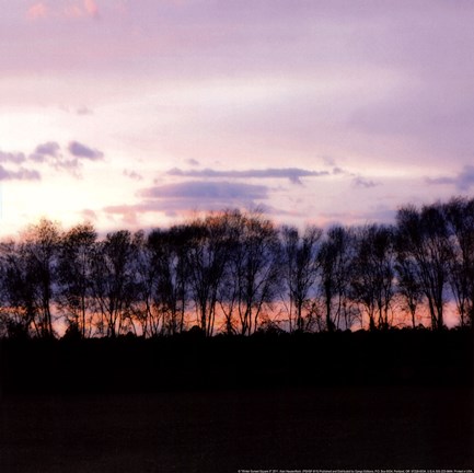 Framed Winter Sunset Square II Print