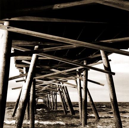 Framed Atlantic Pier Sq. II Print