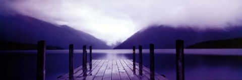 Framed Serene Dock I - grande Print