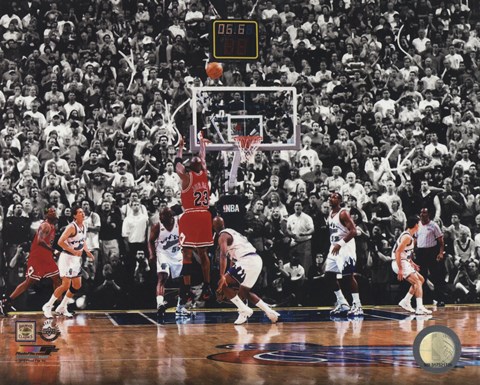 Framed Michael Jordan 1998 NBA Finals Game Winning Shot Print