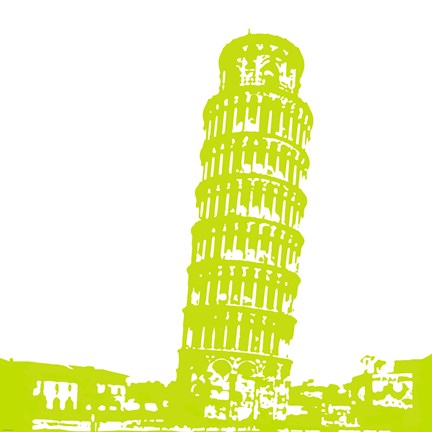 Framed Pisa in Lime Print