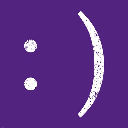 Framed Purple Smiley Print