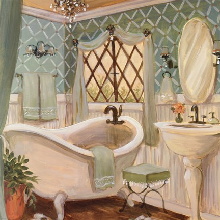 Framed Designer Bath II Print