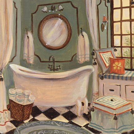 Framed Designer Bath IV Print