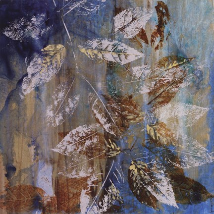 Framed Jewelled Leaves XII Print