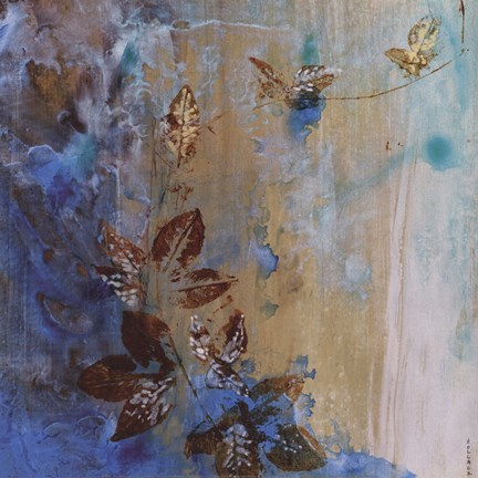 Framed Jewelled Leaves XVII Print