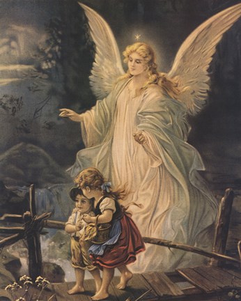 Framed Guardian Angel Print