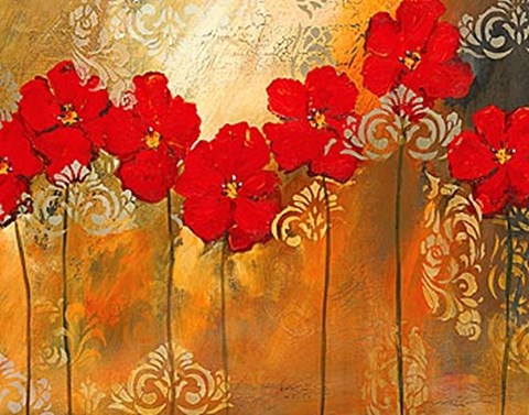 Framed Red Symphony II Print