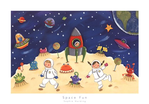 Framed Space Fun Print
