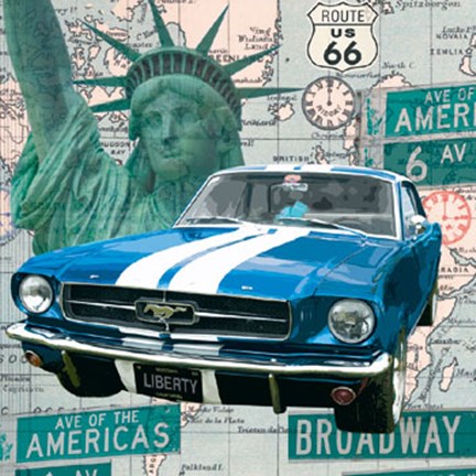 Framed Cruising USA II Print