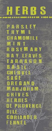 Framed Herbs Print