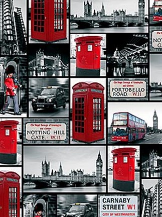 Framed London Repeat Print