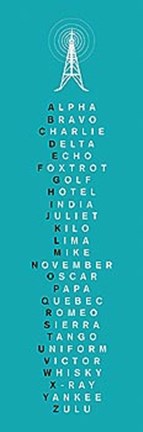 Framed Phonetic Alphabet II Print