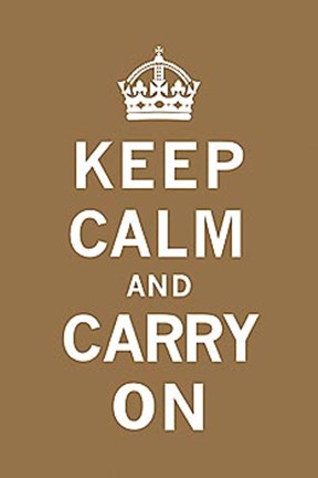 Framed Keep Calm And Carry On VII Print