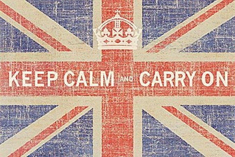 Framed Keep Calm Flag Print