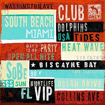 Framed Miami Print