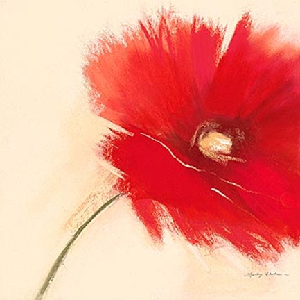 Framed Red Poppy Power I Print