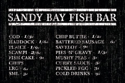Framed Sandy Bay Fish Bar Print