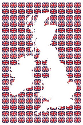 Framed Union Flags I Print