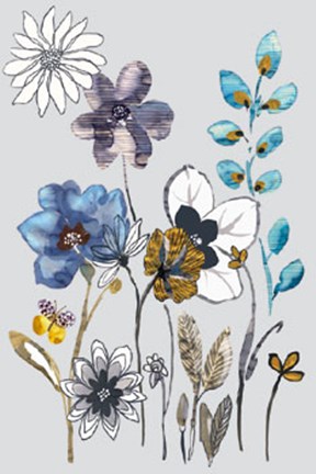 Framed Field Flowers I Print