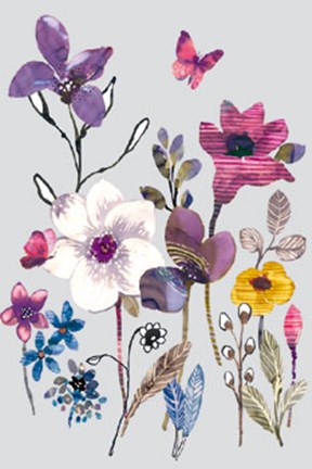 Framed Field Flowers II Print