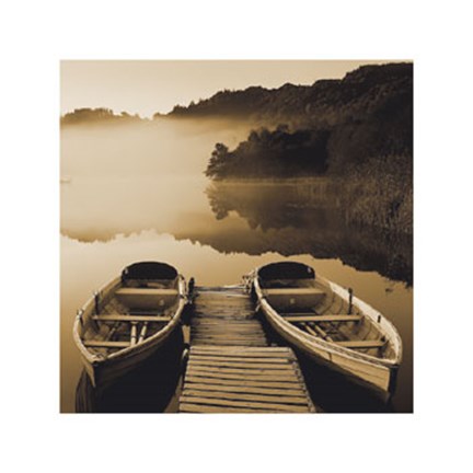 Framed Tranquil Mist II Print