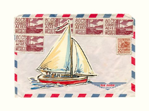 Framed Par Avion III Print