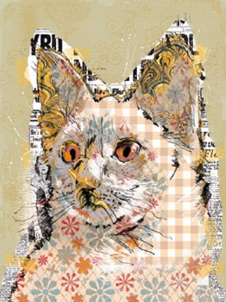Framed Poppet Cat II Print