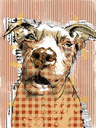Framed Poppet Dog I Print