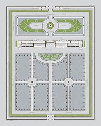 Framed Country Estates III Print