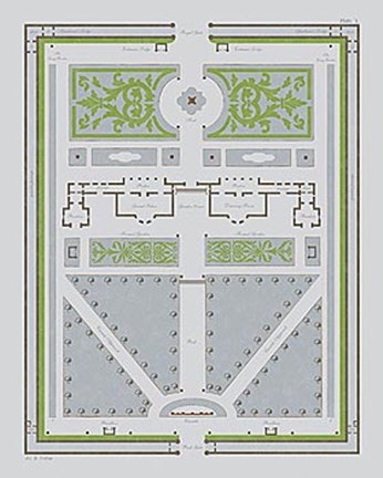 Framed Country Estates IV Print
