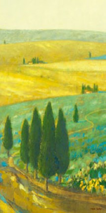 Framed Tuscan Landscape I Print