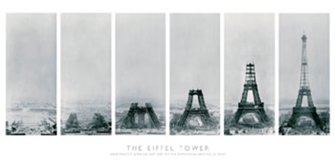 Framed Construction of the Eiffel Tower Print