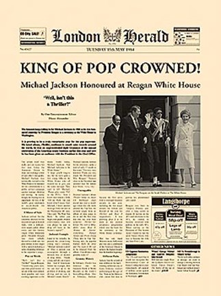 Framed King Of Pop Crowned Print