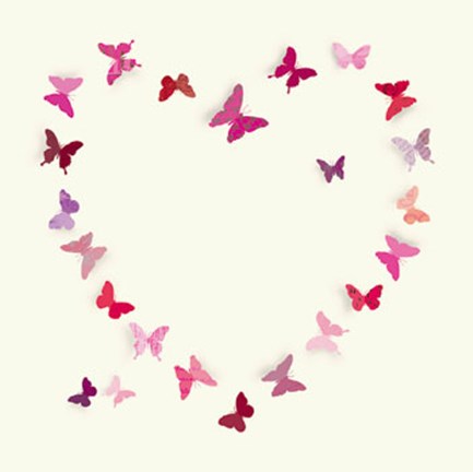 Framed Butterfly Heart II Print