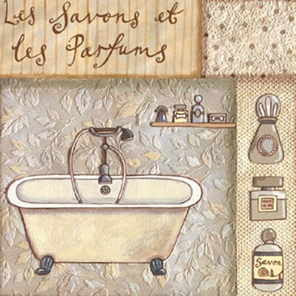 Framed Les Savons Et Les Parfums Print
