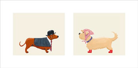 Framed City Dogs Print