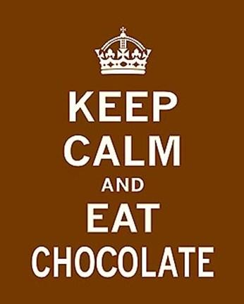 Framed Keep Calm and Eat Chocolate Print
