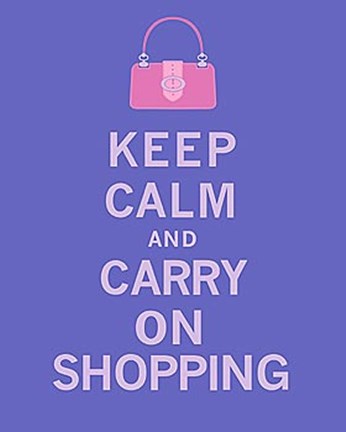 Framed Keep Calm, Shopping Print