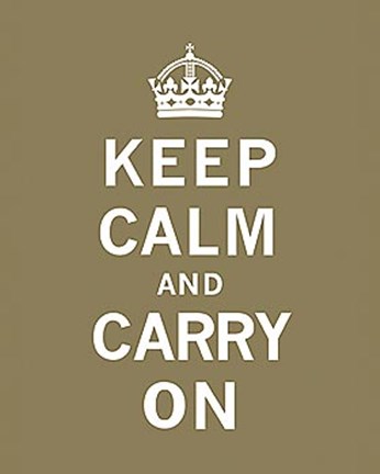 Framed Keep Calm And Carry On VII Print
