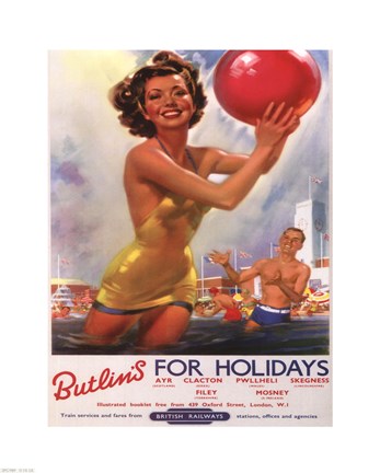 Framed Summer Holiday I Print