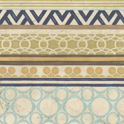 Framed Geometric Frieze I Print