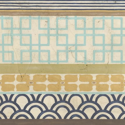 Framed Geometric Frieze III Print