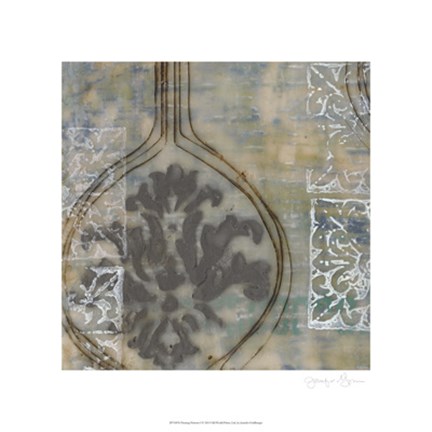 Framed Floating Patterns I Print