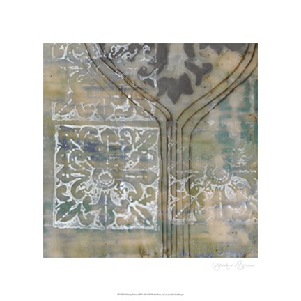 Framed Floating Patterns III Print