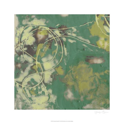 Framed Entwined Emerald II Print